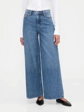❤️ NWOT! GAP MID RISE BAGGY WIDE LEG JEANS, 14 (32)
